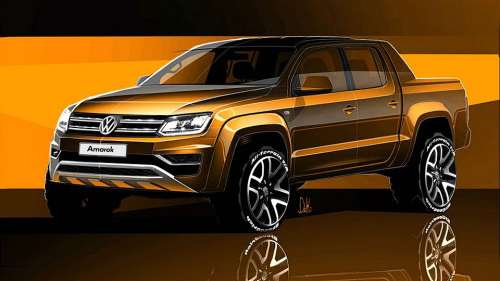 Компания Volkswagen продемонстрировала дизайн рестайлингового Amarok