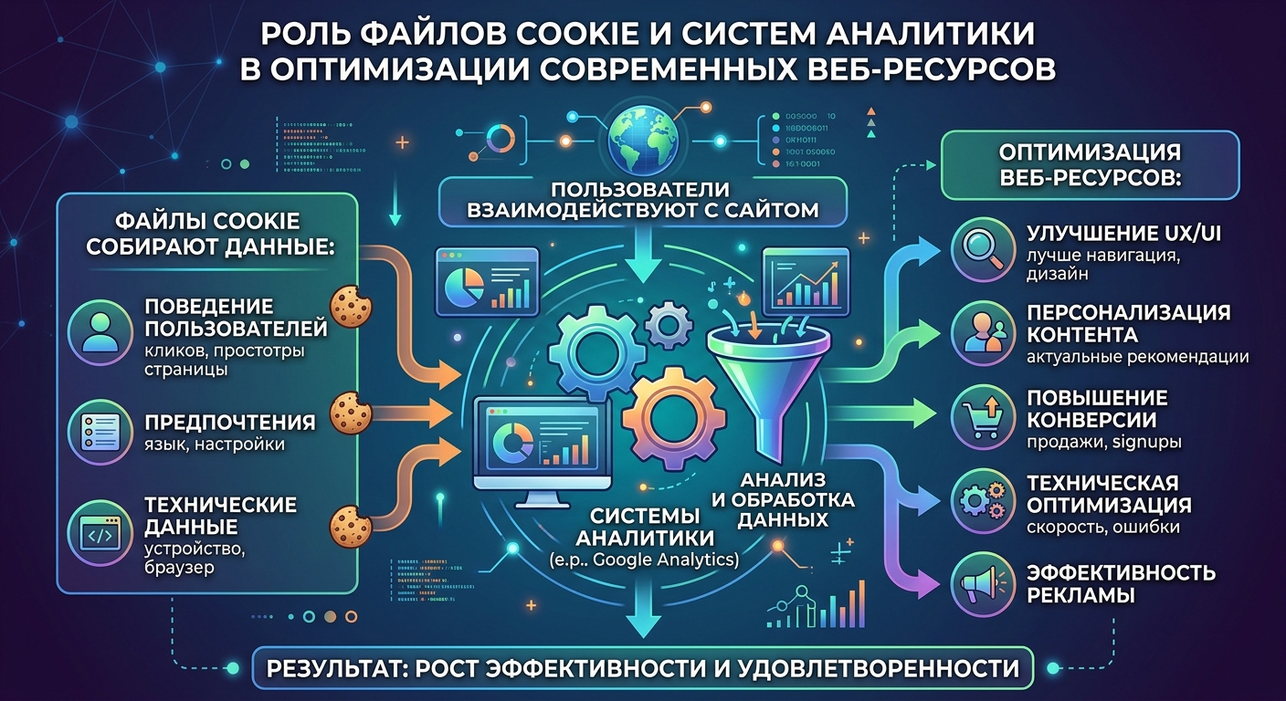 Роль файлов cookie и систем аналитики в оптимизации современных веб-ресурсов