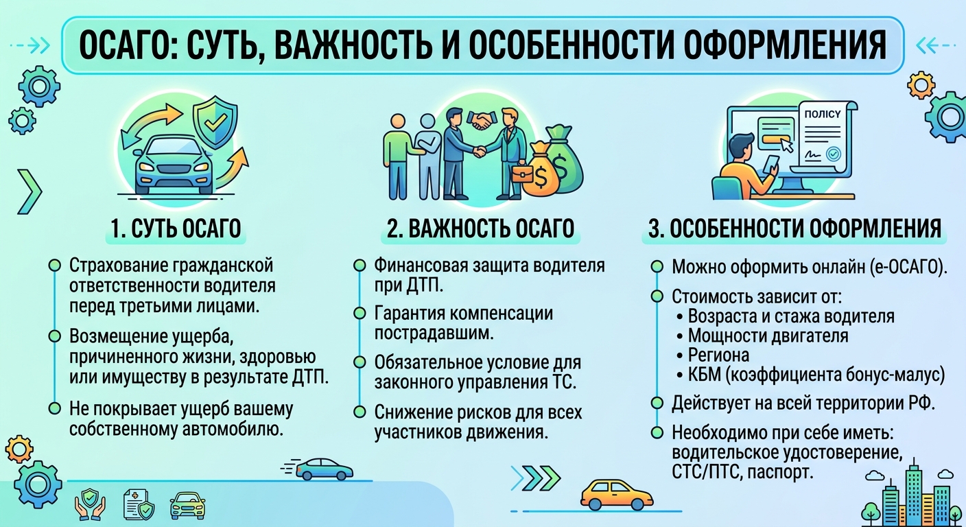 Обязательное страхование автогражданской ответственности (ОСАГО): суть, важность и особенности оформления