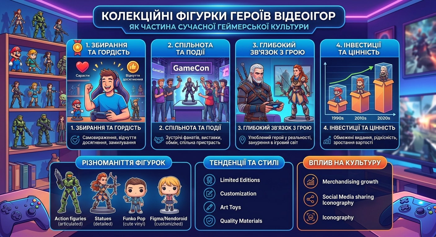 Колекційні фігурки героїв відеоігор як частина сучасної геймерської культури