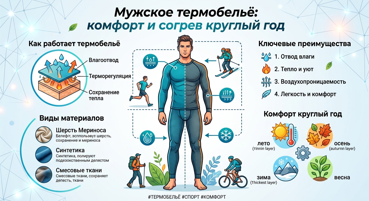 Мужское термобельё: комфорт и согрев круглый год