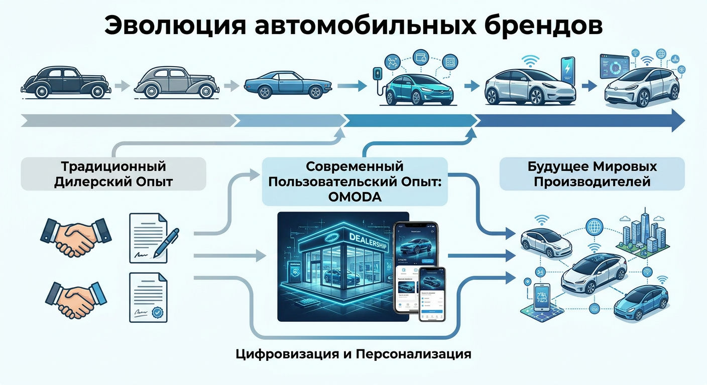 Эволюция автомобильных брендов: почему дилер омода и мировые производители меняют пользовательский опыт