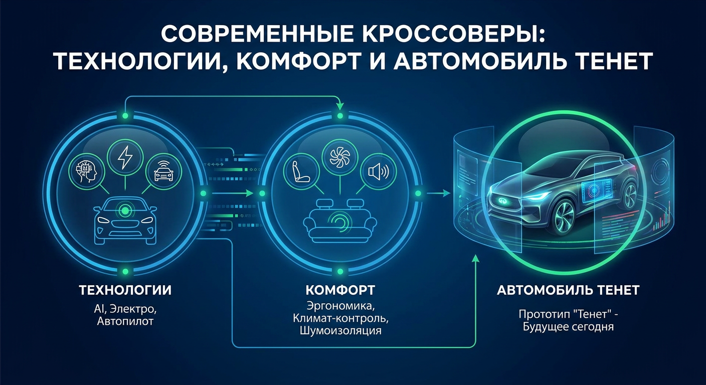 Современные кроссоверы: технологии, комфорт и автомобиль Тенет