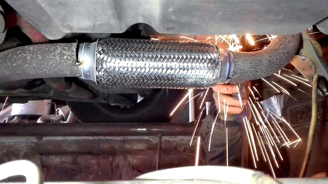 Замена гофры глушителя